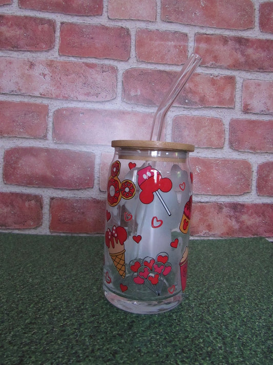 Blue alien heart cup