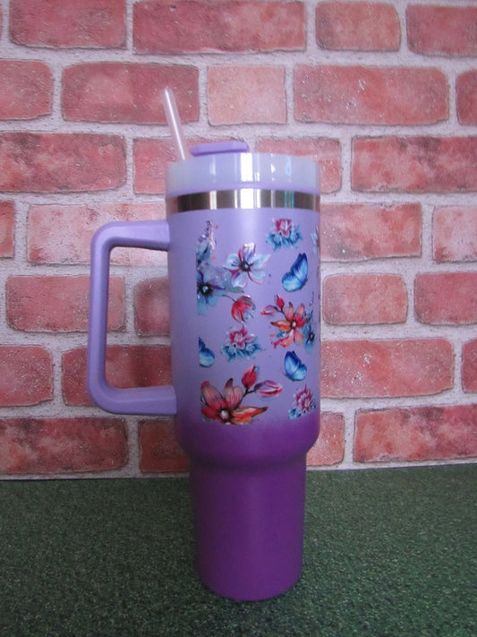 Butterfly girl tumbler