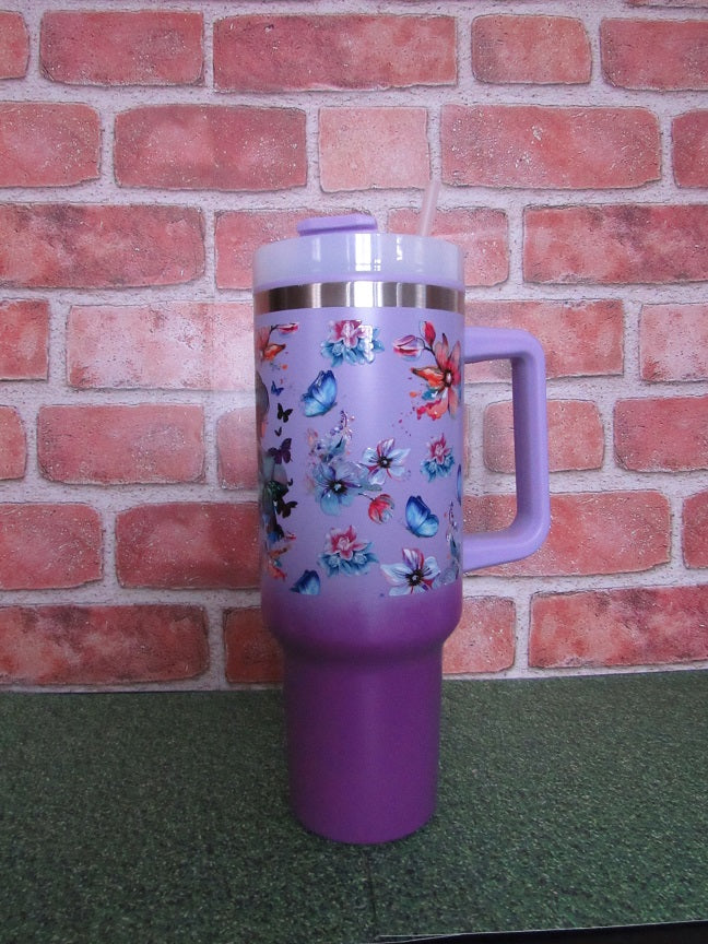 Butterfly girl tumbler