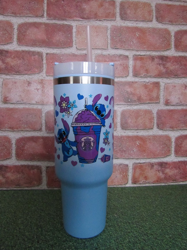 Blue alien tumbler