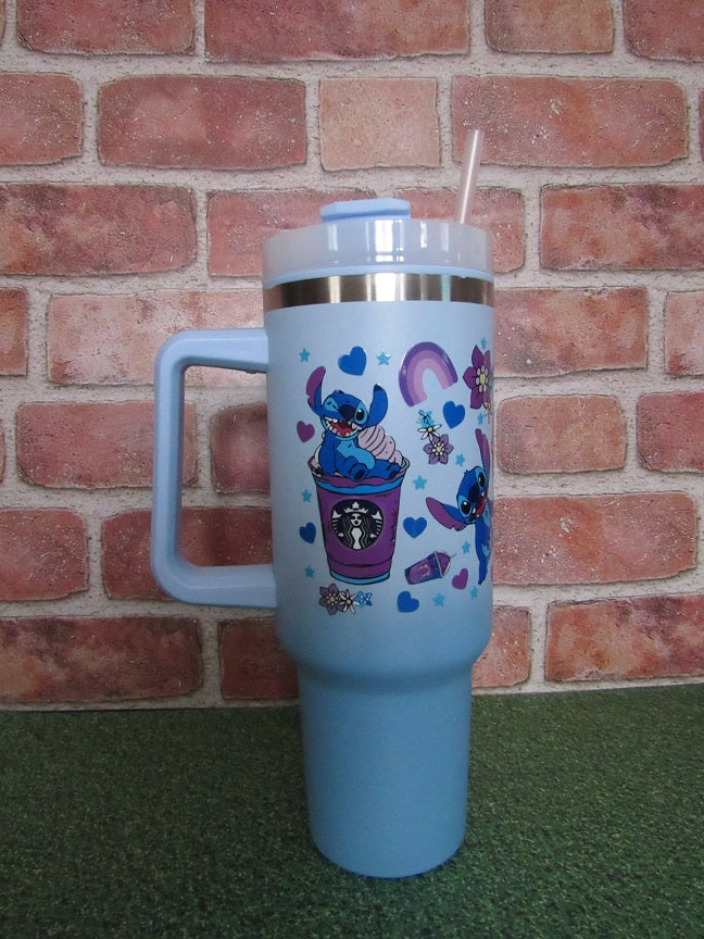 Blue alien tumbler