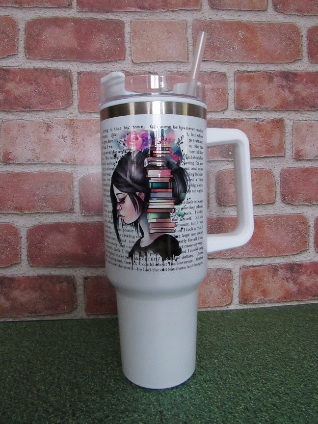 Book girl tumbler