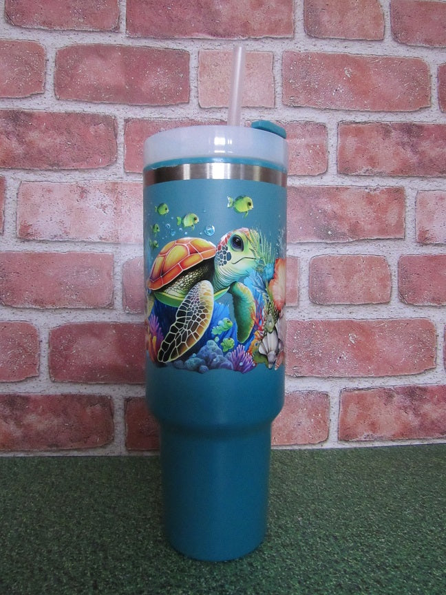 Sea turtle tumbler