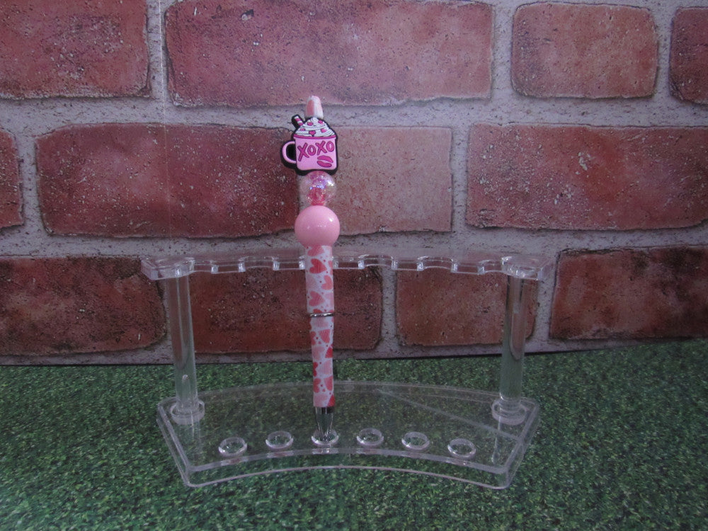 Xoxo pink cup pen