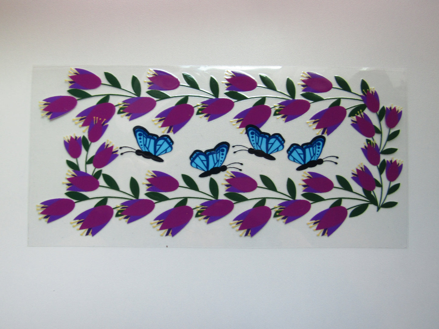 Purple Flower Butterfly Wrap