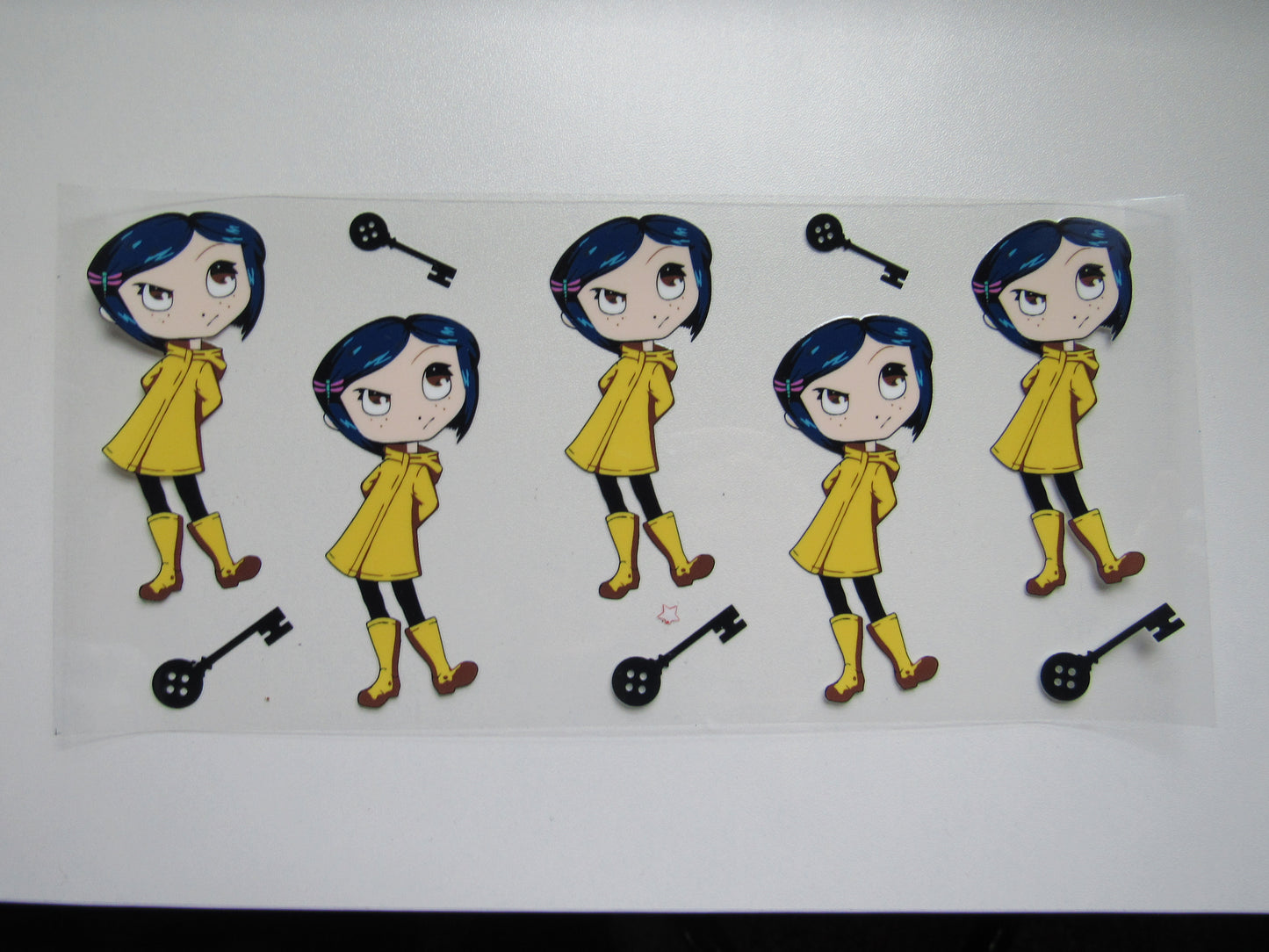 Blue Hair Girl Keys Wrap