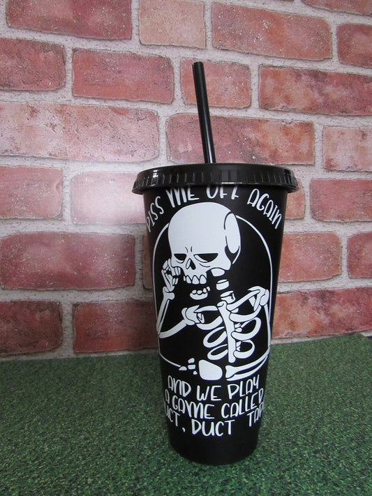 Skeleton duct tape cup