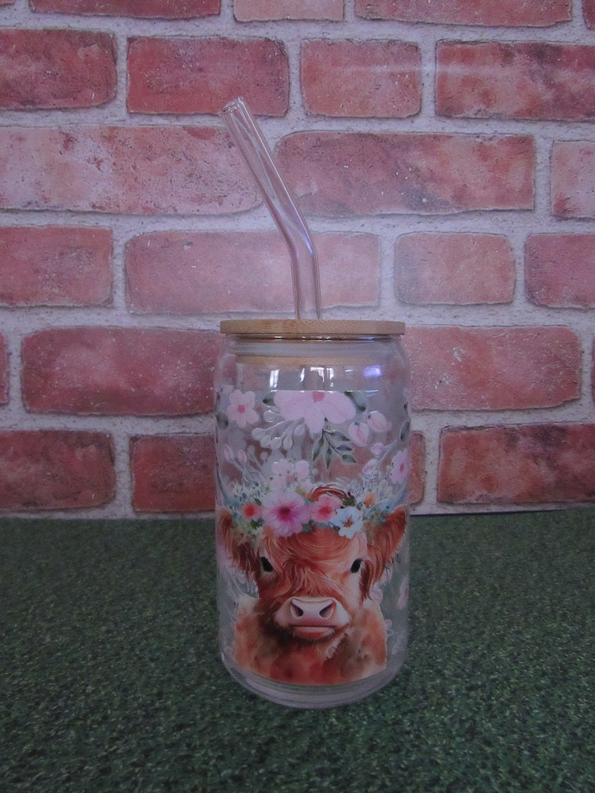 Floral cow cup