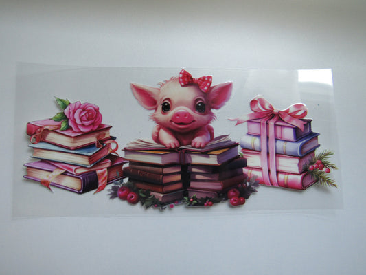 Pig with Books Wrap