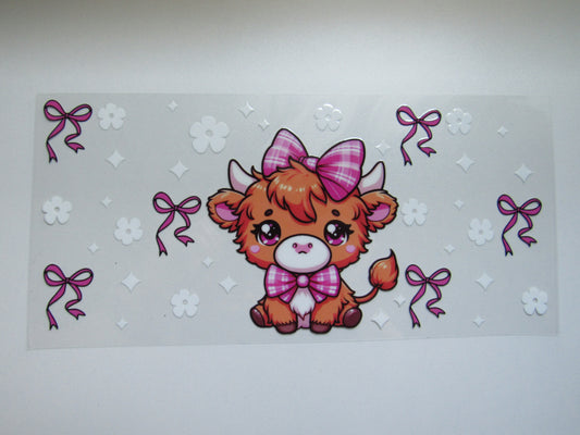 Pink Bow Cow Wrap