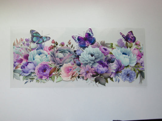 Purple Floral Butterfly Wrap