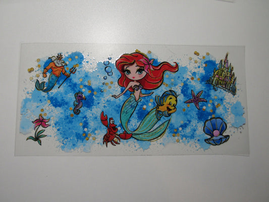 Princess Red Hair Blue Background Wrap