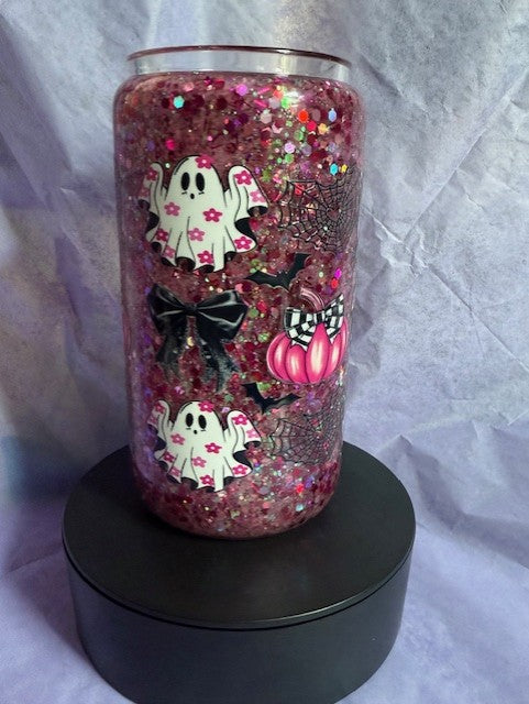 Pink Pumpkin Ghost Cup