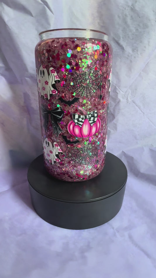 Pink Pumpkin Ghost Cup